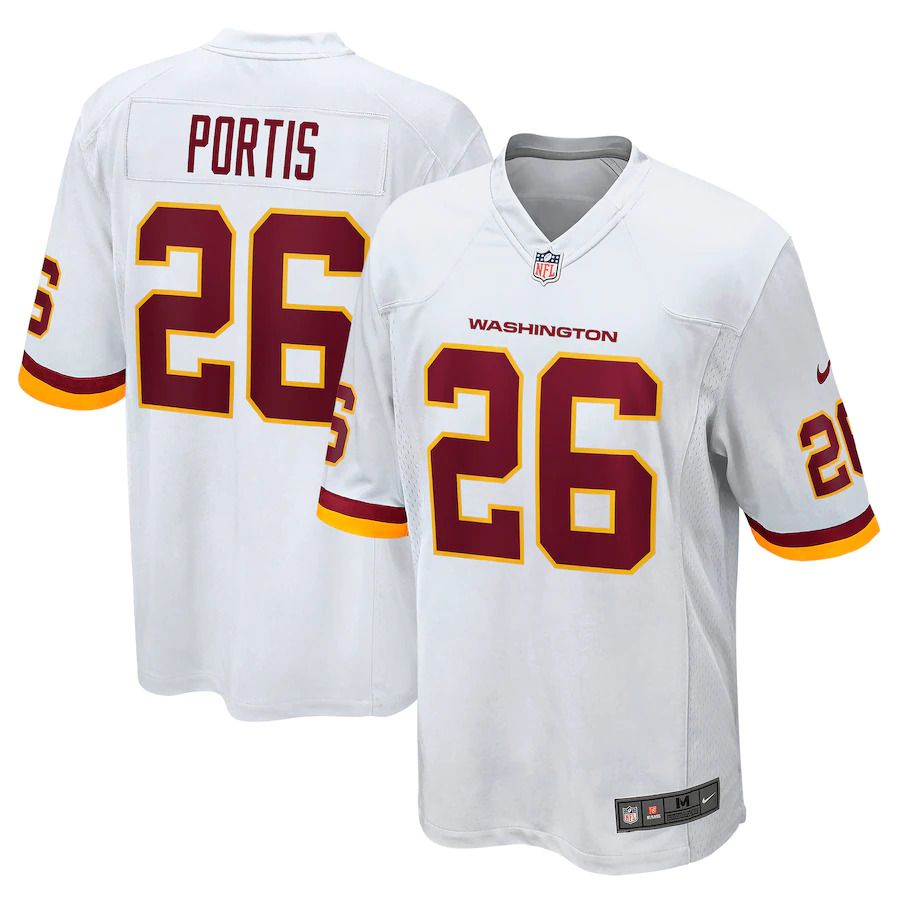Men Washington Redskins 26 Clinton Portis Nike White Retired Player Game NFL Jersey